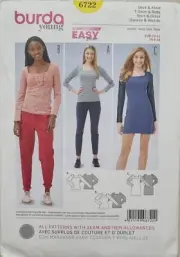 Burda Tshirt Dress & Tshirt Pattern 6722