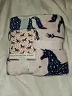 NWOT Galactic Unicorn Light Pink & Blue Throw Blanket - 50" x 60"