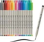 artline SUPREME Brush Pen for Coloriage, Journaling Note, Hand Lettering, Calligraphy Brush Style (Flexible), 36 Ink Colours Set (EPFS-F/36W), Blue,Green,Orange,Purple