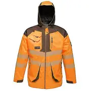 Regatta Professional Mens Hi-Vis Reflective Waterproof Jacket Orange/Grey XL