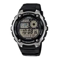 在飛比找蝦皮商城優惠-【CASIO】10年電力世界時間運動防水200m膠帶電子錶-