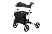 Orthonica Folding Rollator Walker Aluminium Adjustable Handles With Cane Box