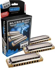 3P532BX Blues Harp Harmonica, Pro Pack, Keys of C, G, and a Major