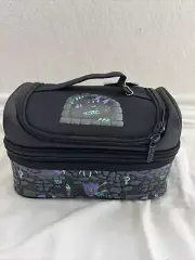Boys Smiggle Dinosaur Design School Lunch Box Sandwich Bag Black DOUBLE DECKER