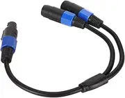 RIZGHWOY Speaker Splitter Cable Professional Dual Female Speaker Extension Cable for Stage Monitors, Subwoofers, PVC Material