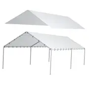 10 x 20 Ft Carport Replacement Canopy Cover Garage Top Tent 10×20ft(White)