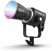 Aputure Storm 80c RGB Full-Color LED Video Light, 80W Portable Point Light with 1800-20000K CCT Range, IP65 Waterproof, Multiple Dimming Modes, V-Mount Support, Sidus Link APP Control