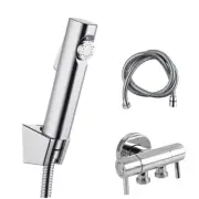 Toilet Bidet Spray Kit Hand Held Shower Head Dual Control Double Switch Diverter