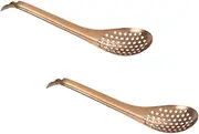 FUNNETOYU Stainless Steel Colander Scoops 2pcs Slotted Spoons for Easy Straining Serving