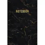 NOTEBOOK: ELEGANT BLACK MARBLE WITH GOLD LETTERING - MARBLE & GOLD JOURNAL - 100 COLLEGE-RULED PAGES - 6 X 9 SIZE (MARBLE AND GO
