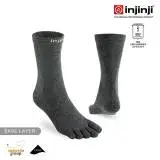 在飛比找遠傳friDay購物優惠-【injinji】Liner羊毛中筒內襪NX (石板灰)