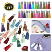 Leather Key Chain Ring Tassel Pendants Bulk Mixed Crafts Jewelry Making DIY