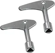 Triangle Key Stainless Steel Triangle Socket Wrench for Tap Electricity Meter Box Cabinet Wheelie Bin Elevator Pack of 2