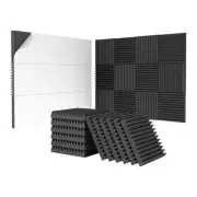 2X(24Pack 2X12X12Inch Self-Adhesive Acoustic Foam Panels, Pyramid Designed8293