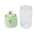 (410ml Green)Portable Blender USB Rechargeable 6 Blades Mini Juicer Cup Fruit