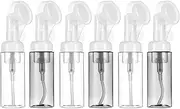 FRCOLOR 6Pcs Foaming Pump Bottles with Brush Head Refillable Mousse Container for Wash Shampoo and Facial Cleanser Durable and Portable Dispenser for Home and Travel