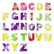 1Pc Capital Letter Pop It Key Chain Large Size Fidget Toy