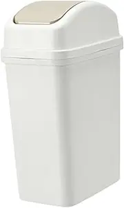 MAGICLULU Swing Lid Trash Can Kitchen Garbage Can Lid Pp Material Compact Size for Office Home Use