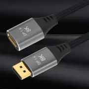 DisplayPort 1.4 Extension Cable 8K 60Hz UHD 4K 144Hz Male to Female Connection