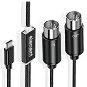 MIDI to USB C Type C Cable USB MIDI Converter with Indicator Light for2244