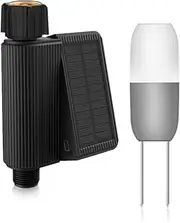 Snblzhef Solar Powered Water Timer Smart Water Valve Tuya Smart Water Timer Soil Temperature Humidity Sensor Detector