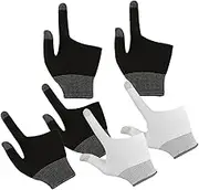 HOMOBABE 3 Pairs Touchscreen Gloves For Gaming: Soft And Breathable - High Sensitivity Finger Sleeves For Mobile Game - Compatible For All Touchscreen Devices