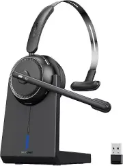 Wireless Bluetooth Headset with Microphone AI Noise Cancelling 65 Hrs Work Time