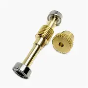 Gears Pinion Gear Set, Mechanical Rack 1pcs Worm Gear Reducer 0.5 Module Gimbal Gearbox 1:20 30 40 50 60 70 80 100 Copper Bearing Reducer Pinion Gears(1 Ratio 50 6mm)