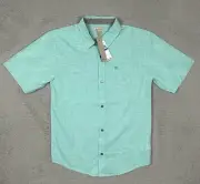 Calvin Klein Jeans Youth Button Up Shirt 34 Aqua Size XL