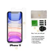 Apple iPhone 11 Clear Phone Case Cover and Tempered Glass Screen Protector