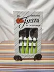 NIB Fiesta Fiestaware Chartreuse 5 Piece Swirl Flatware Silverware