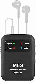 Wireless Earphone Monitor Receiver High Definition Sound Stable Signal for Studio Band Rehearsal Live Performance (Single Receiver)