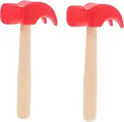 Sosoport 2Pcs Wood Hammer Tool Simulation Maintenance Hammering for Present for Boys to Enhance Hand Eye Coordination and