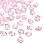 800pcs Fake Ice Rocks Acrylic Pink Red Fake Crystals Ice Diamonds