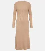 [Joseph] Joseph Knitted silk-blend midi dress AU 12 brown