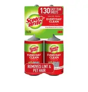 Scotch-Brite Lint Rolls 2 Pack, Great for Pet Hair, 112 Sheets, 56 Sheets/Roller