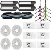 Replacement Packs for ECOVACS DEEBOT X1 Omni T10 Vacum Cleaner, Deebot X1 Omni Accessories, Deebot Omni X1 Bags, Deebot X1 Omni Filter Brushes Brushes Filter Bag Mop Pads