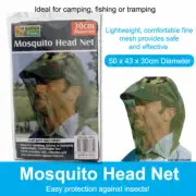 Mosquito Head Net Fly Bee Bug Insect Mesh Hat Mozzie Protector Outdoor 1 Pcs