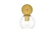 Elegant Lighting LD7321W6 Genesis 10" Tall Bathroom Sconce - Brass
