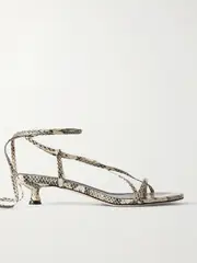 [Aeyde] Aeyde - Paige Snake-effect Leather Sandals - Snake print - IT36 IT 36 Animal print