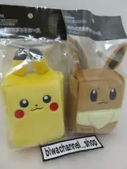 Pokemon Card Game Scarlet & Violet Plush Deck Case Pikachu & Eevee Set Cute