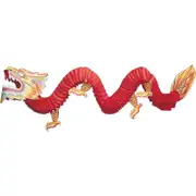 Chinese Red Dragon Honeycomb Ceiling Decoration