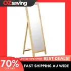Freestanding Mirror Solid Oak Wood 48x46.5x150 cm Rustic Decorative 7454