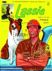 REPRINT - 1966 - LASSIE PRESS-OUT BOOK - AL ANDERSEN