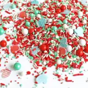 Red and Green with Winter Smitten Mittens Christmas Holiday Sprinkle Mix