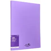 Aqua Drops Display Book A4 20 Pockets Vivid Purple