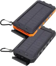 Solar Pow-er Bank 20.000 MAh | Portable Solar Charger | Portable Charger USB C Fast Charging Outdoor - Pow-er Bank for Smartphones, Tablets and More