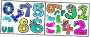 1 Set Cartoon Game Floor Stickers Nail Stickers Cartoon Stickers Removable Nursery Decals Puzzle Games Number Removable Decals Ground Number Game Lattice Bedroom Floor Decal PVC