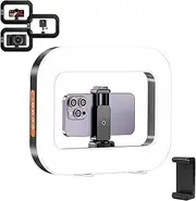 Rechargeable Selfie Portable Ring Light – Adjustable Bicolor Fill Light, Portable LED Ring Light Selfie Light Phone Video Stabilizer for iPhone, Camera, Smartphone (A)