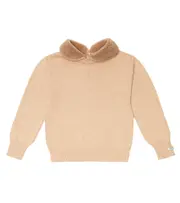 [Donsje] Donsje Freder faux fur-trimmed sweater Y 7 brown